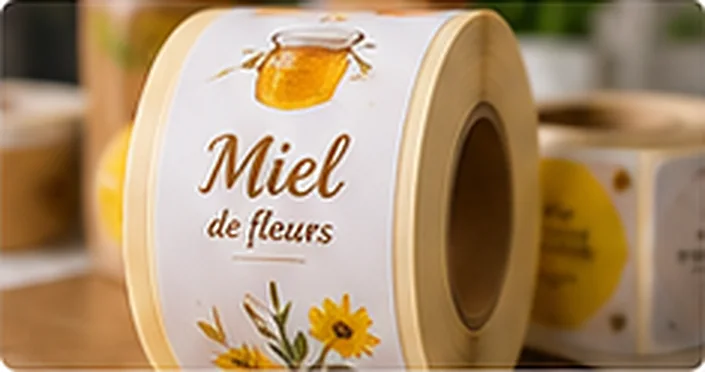 Rouleau d’étiquettes Miel de fleurs