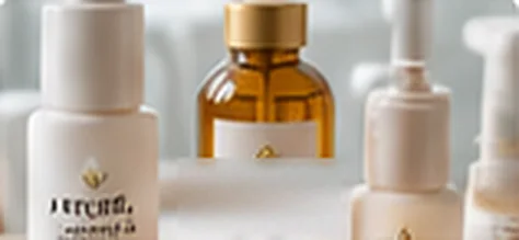 Flacons cosmétiques étiquetés
